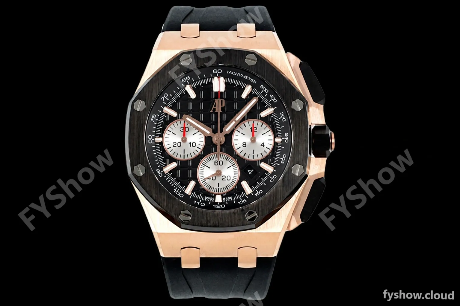 Audemars Piguet - AP ROO Chronograph 26420 RG/RU Black/Black APF 7750 MOD