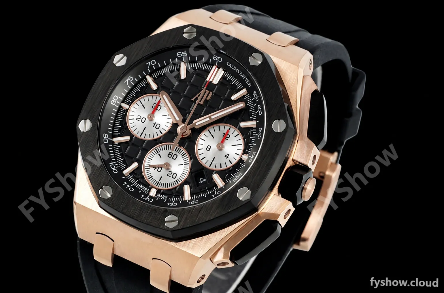 Audemars Piguet - AP ROO Chronograph 26420 RG/RU Black/Black APF 7750 MOD - Image 5