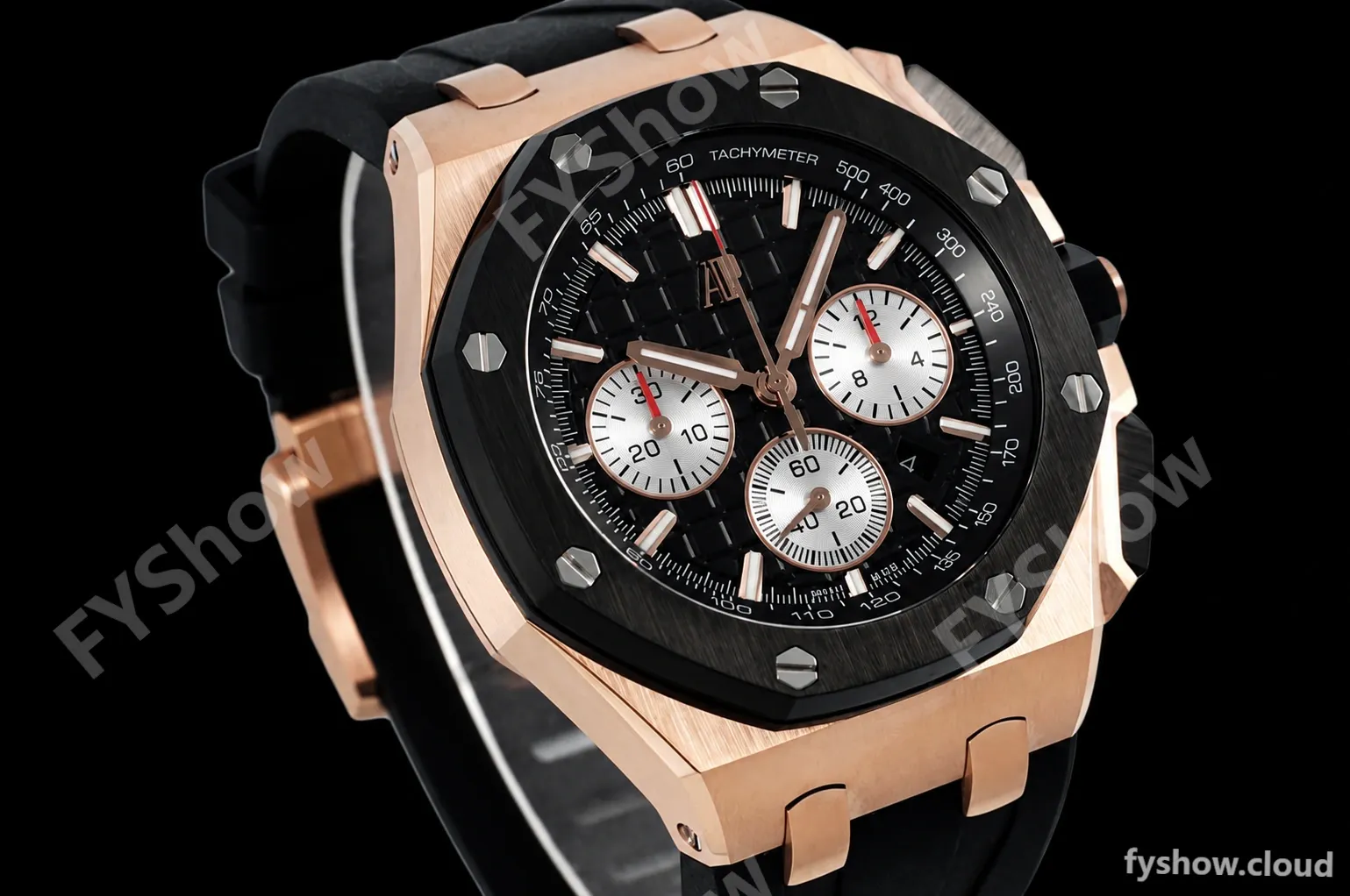 Audemars Piguet - AP ROO Chronograph 26420 RG/RU Black/Black APF 7750 MOD - Image 7