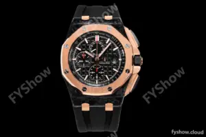 Audemars Piguet - AP ROO Chronograph 44mm CER/RG/RU Black JJF A3126 Mod