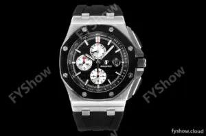 Audemars Piguet - AP ROO Chronograph 44mm CER/SS/RU Black JJF A3126 Mod