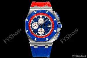 Audemars Piguet - AP ROO Chronograph 44mm CER/SS/RU Blue/Red JJF A3126 Mod