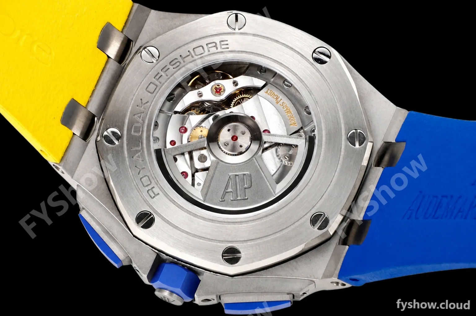 Audemars Piguet - AP ROO Chronograph 44mm CER/SS/RU Blue/Yelw JJF A3126 Mod - Image 8
