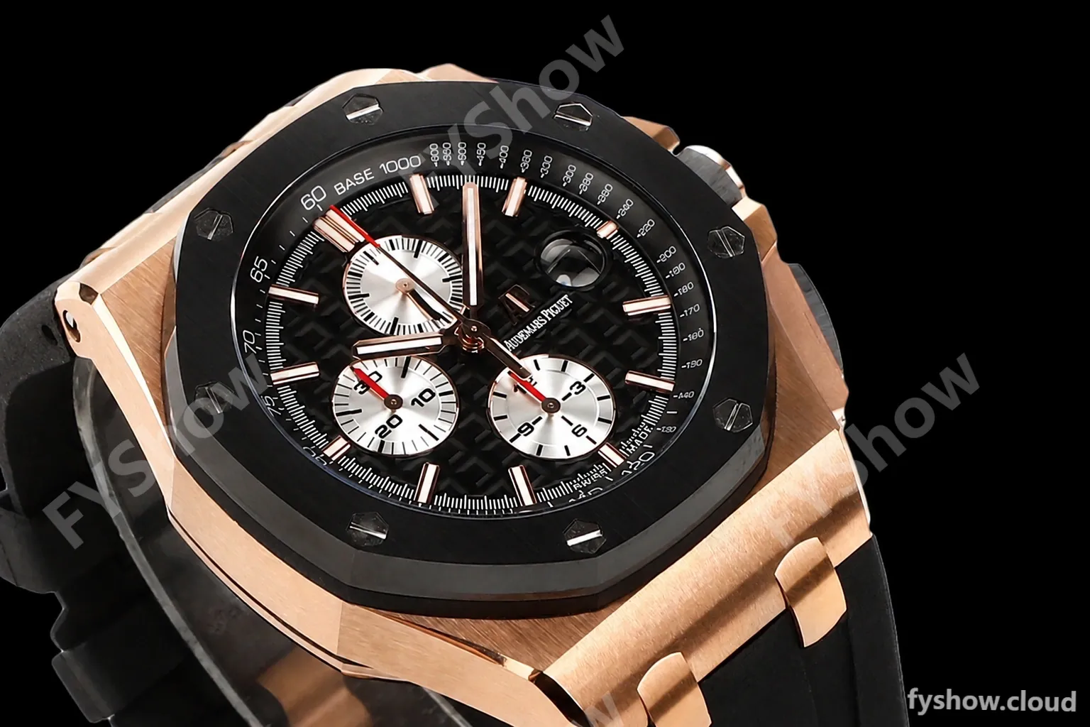 Audemars Piguet - AP ROO Chronograph 44mm RG/CER/RU Blk/Wht JJF A3126 Mod - Image 6
