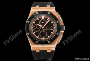 Audemars Piguet - AP ROO Chronograph 44mm RG/CER/RU Black JJF A3126 Mod