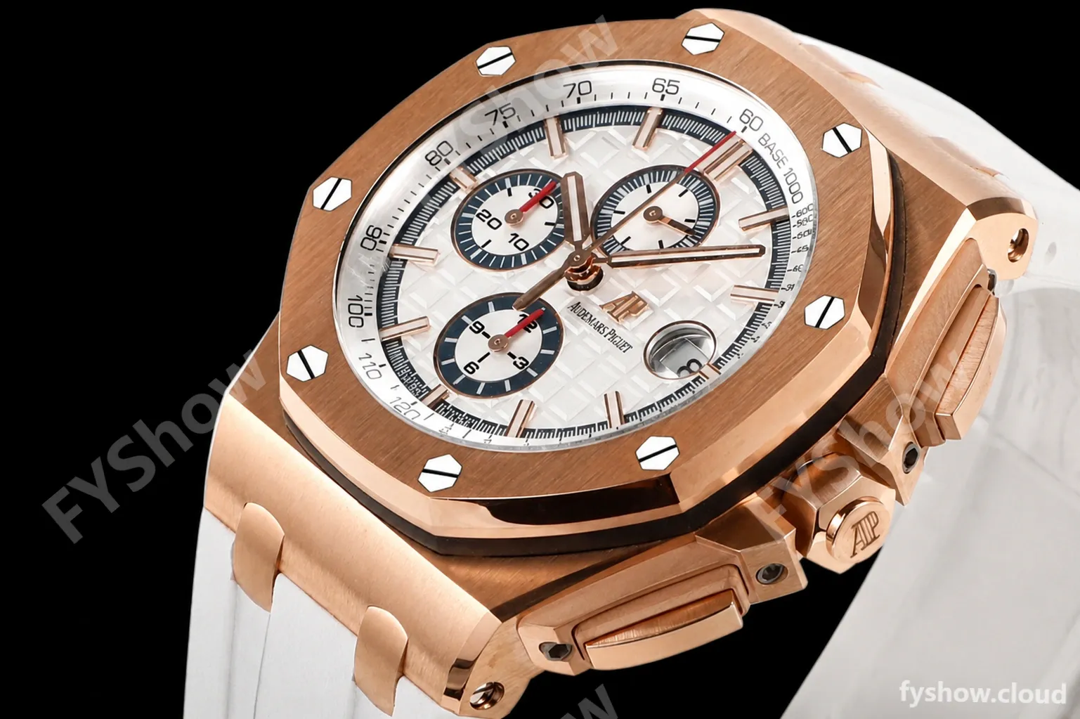 Audemars Piguet - AP ROO Chronograph 44mm RG/RU White JJF A3126 Mod - Image 9