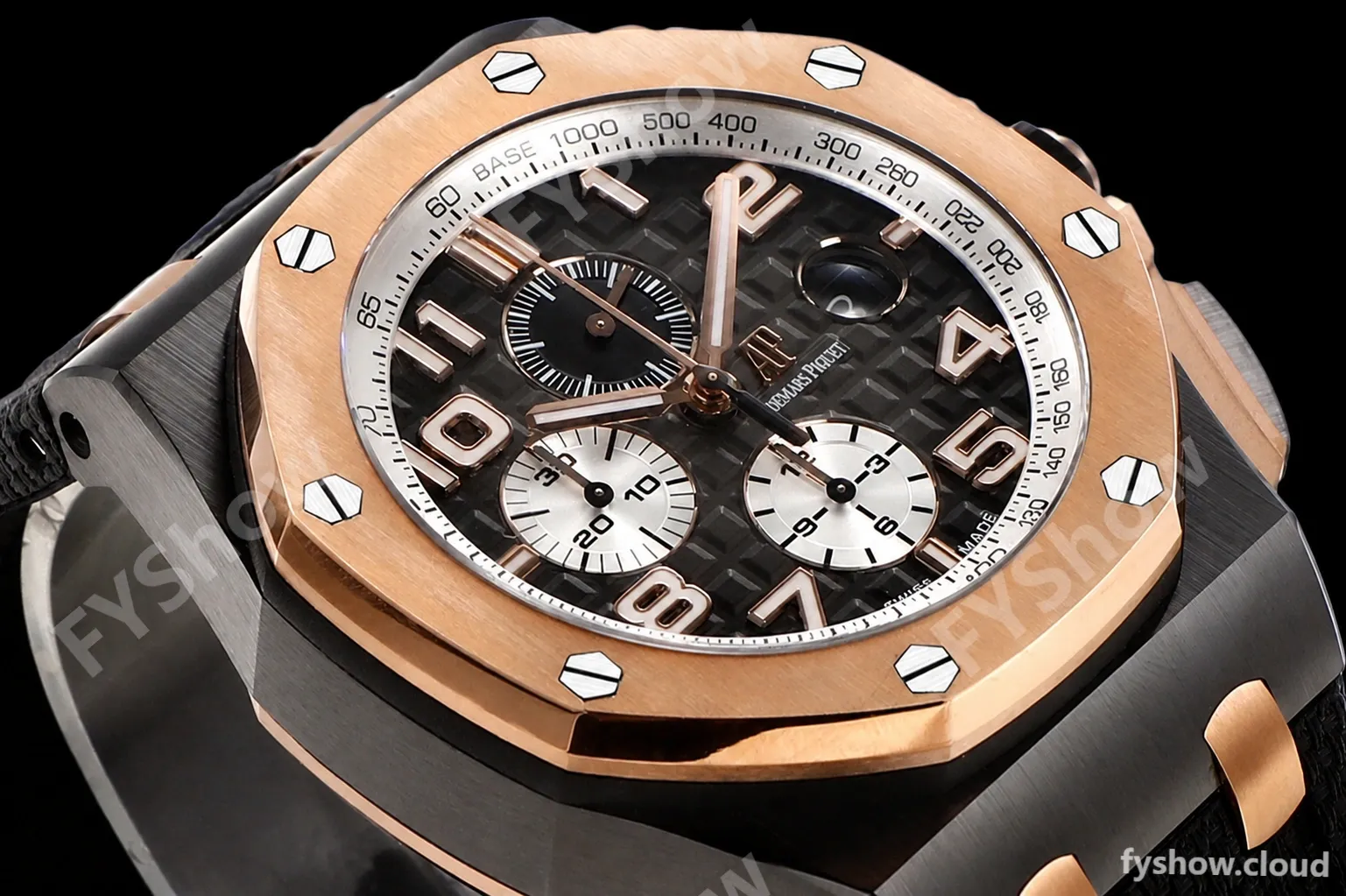 Audemars Piguet - AP ROO Chronograph 44mm CER/RG/RU Blk/Wht JJF A3126 Mod - Image 3