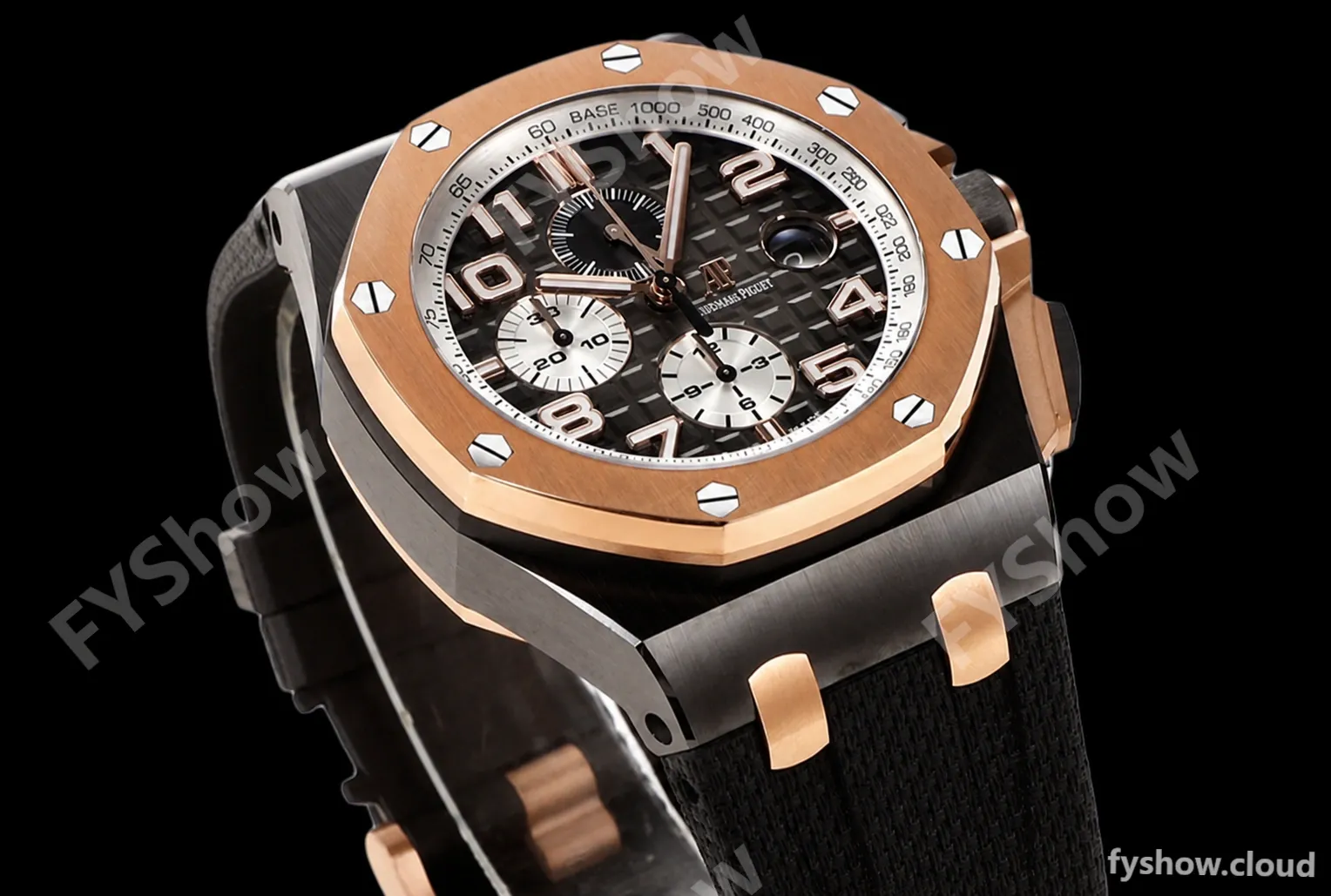 Audemars Piguet - AP ROO Chronograph 44mm CER/RG/RU Blk/Wht JJF A3126 Mod - Image 6