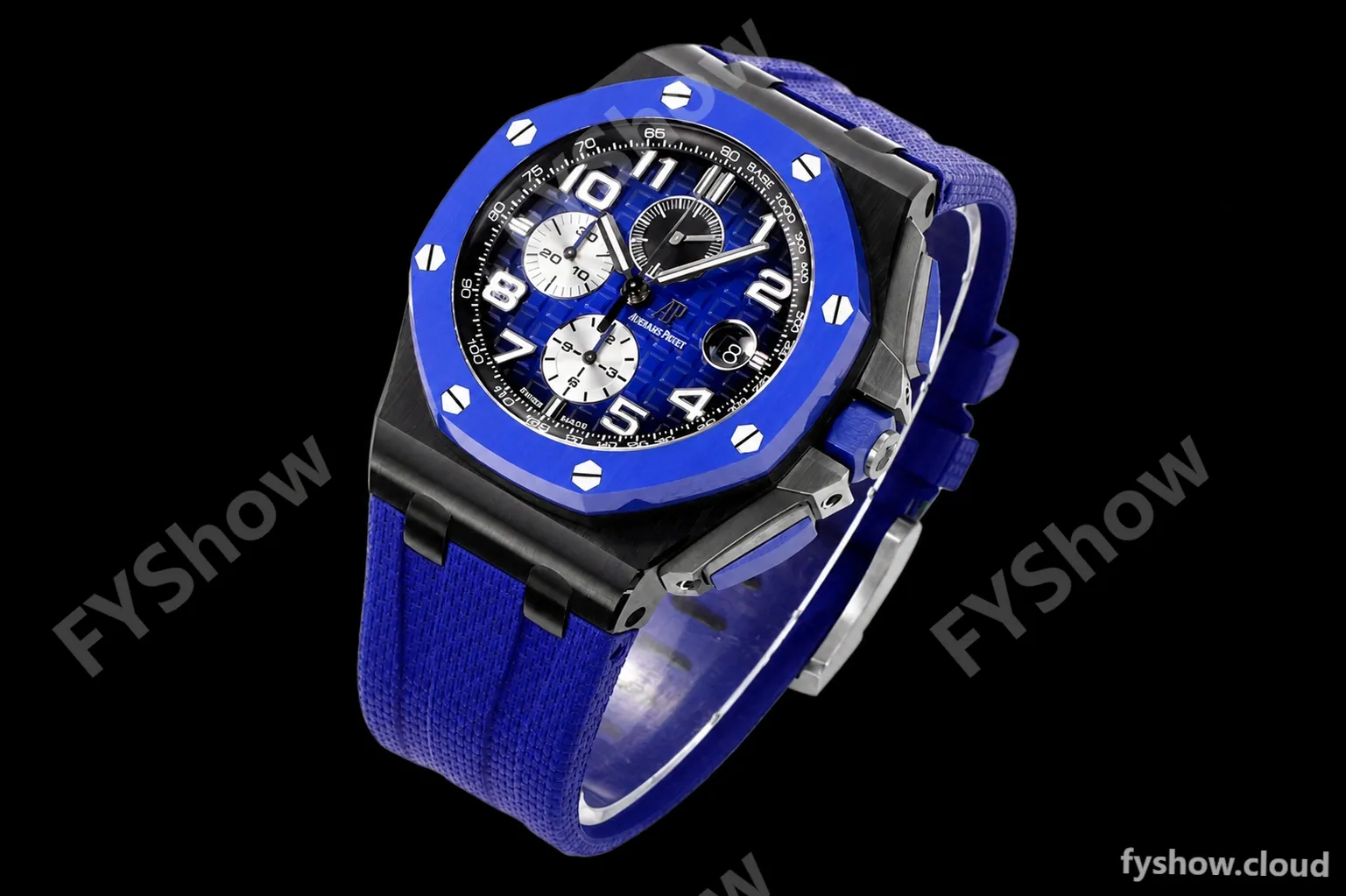 Audemars Piguet - AP ROO Chronograph 44mm CER/CER/RU Blue JJF A3126 Mod - Image 2