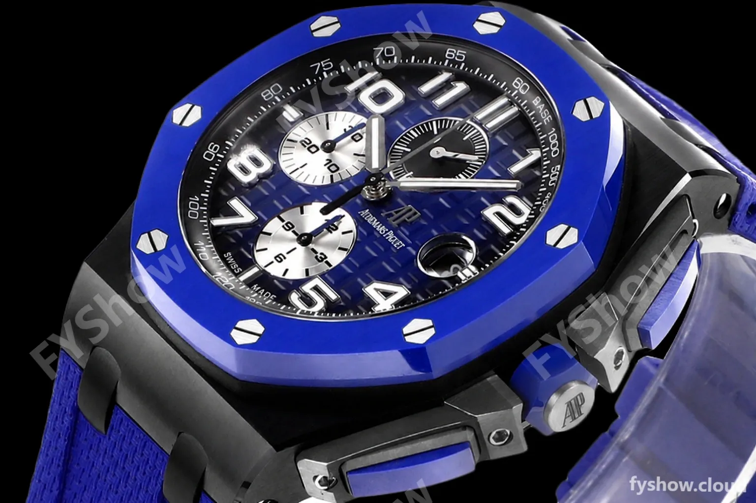 Audemars Piguet - AP ROO Chronograph 44mm CER/CER/RU Blue JJF A3126 Mod - Image 7