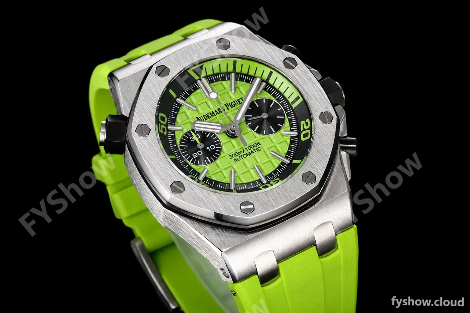 Audemars Piguet - AP ROO Diver Chrono 42mm SS/RU Green JJF A3124 Mod - Image 4