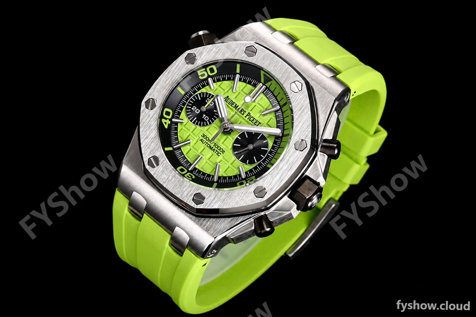 Audemars Piguet - AP ROO Diver Chrono 42mm SS/RU Green JJF A3124 Mod - Image 6