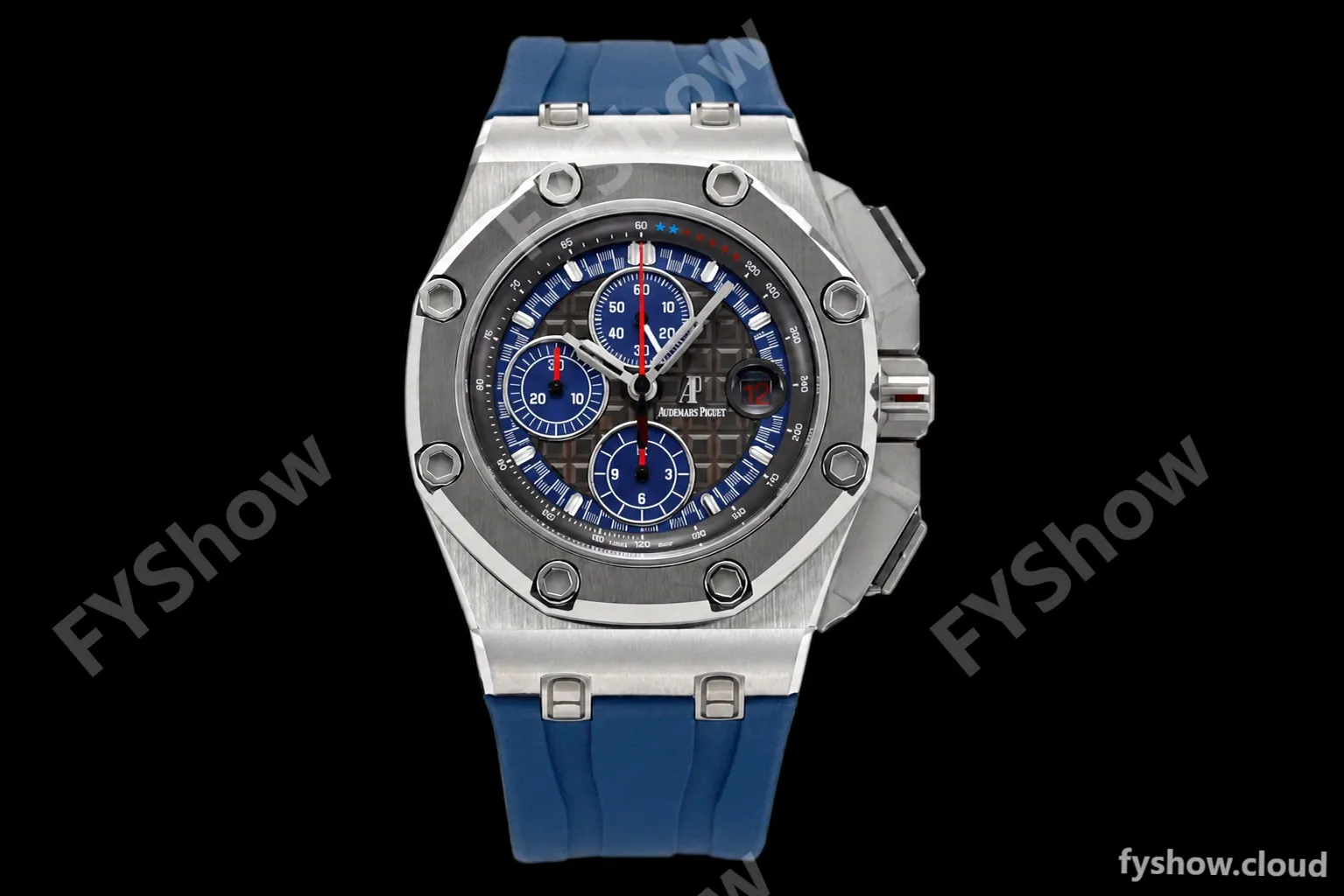 Audemars Piguet - AP ROO Chronograph 44mm SS/CER/RU Grey/Blue JJF A3126 Mod