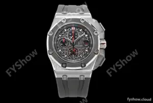 Audemars Piguet - AP ROO Chronograph 44mm SS/CER/RU Grey/Black JJF A3126 Mod