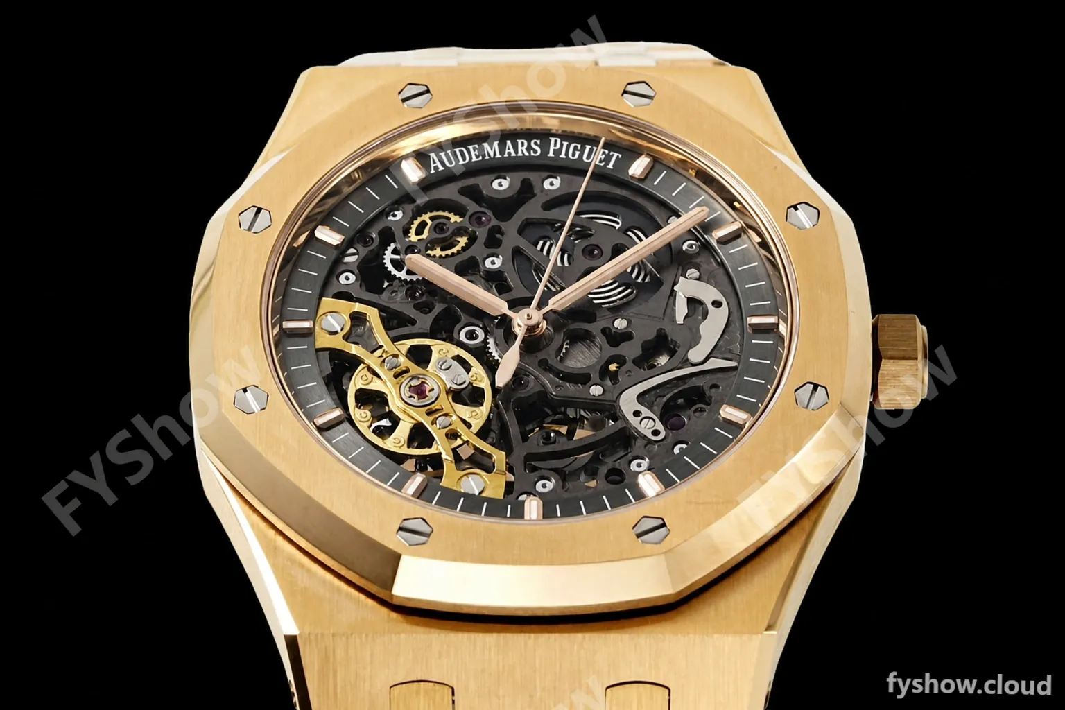 Audemars Piguet - Royal Oak 15407BA 41mm Open Worked YG/YG Skeleton ZF A3132 - Image 3