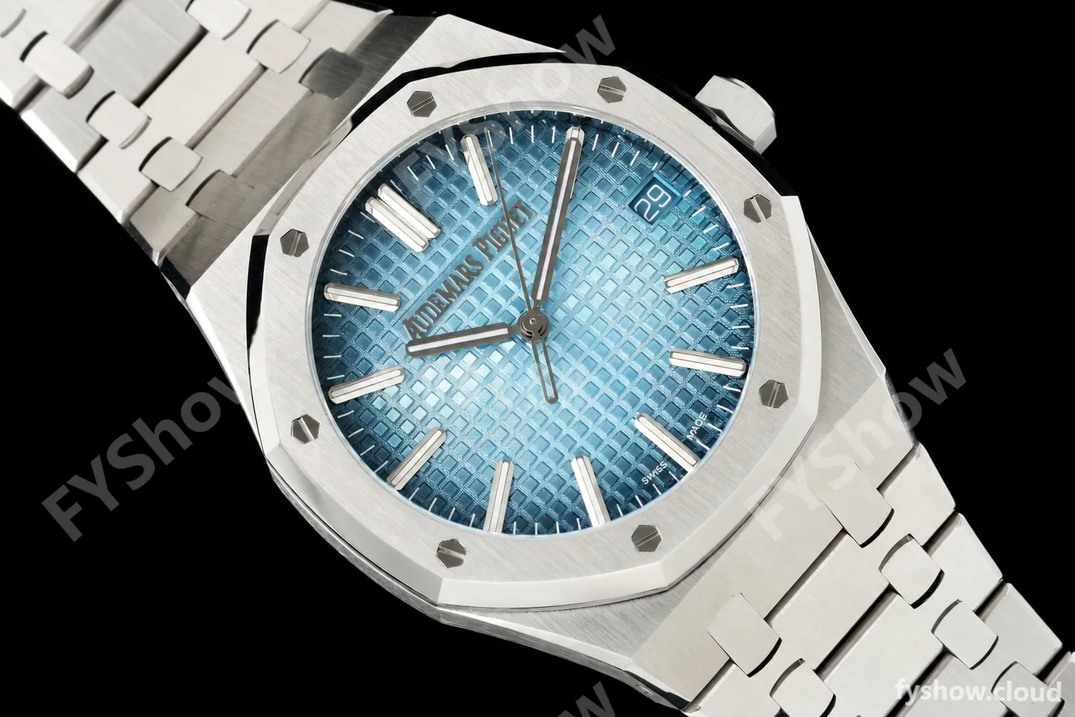 Audemars Piguet - Royal Oak 15410 Frosted SS/SS Blue ZF A3120 - Image 24