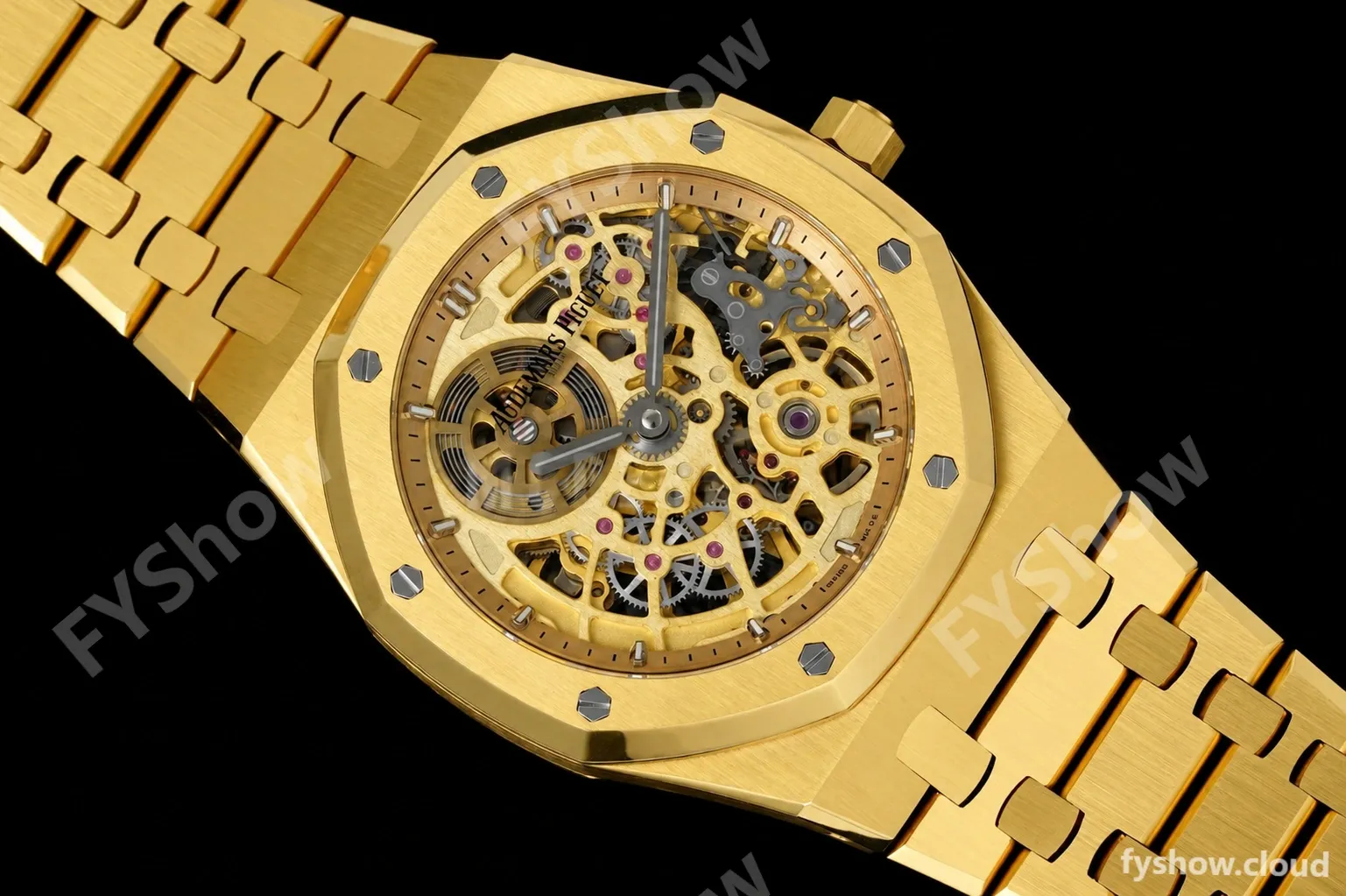 Audemars Piguet - Royal Oak Openworked 39mm 16204BA YG/YG Skeleton Dial ZF A7124 - Image 5