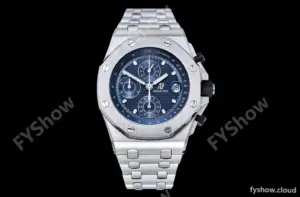 Audemars Piguet - AP ROO Chronograph SS/SS Blue/Stk APF A3126 Mod