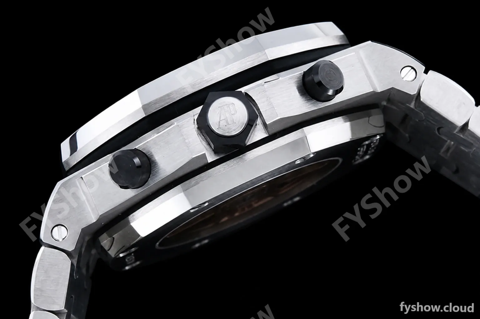 Audemars Piguet - AP ROO Chronograph SS/SS Black/Num APF A3126 Mod - Image 15