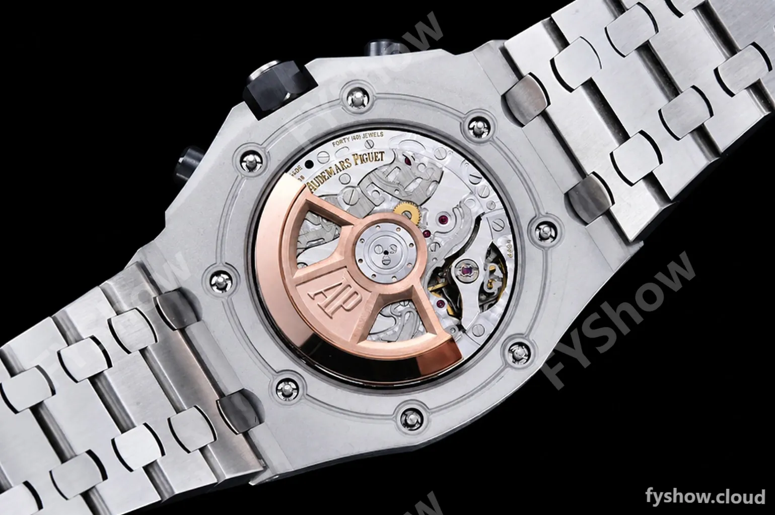 Audemars Piguet - AP ROO Chronograph SS/SS Black/Num APF A3126 Mod - Image 20