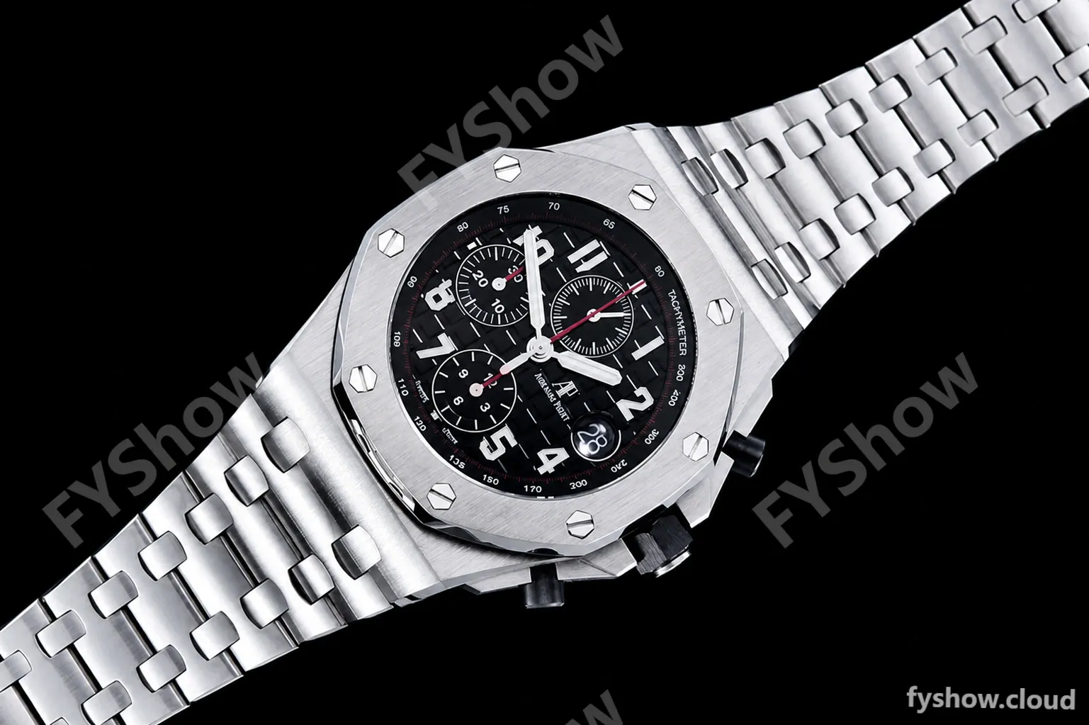 Audemars Piguet - AP ROO Chronograph SS/SS Black/Num APF A3126 Mod - Image 3