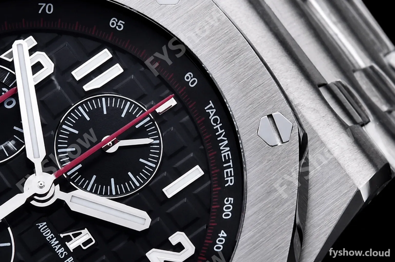 Audemars Piguet - AP ROO Chronograph SS/SS Black/Num APF A3126 Mod - Image 6