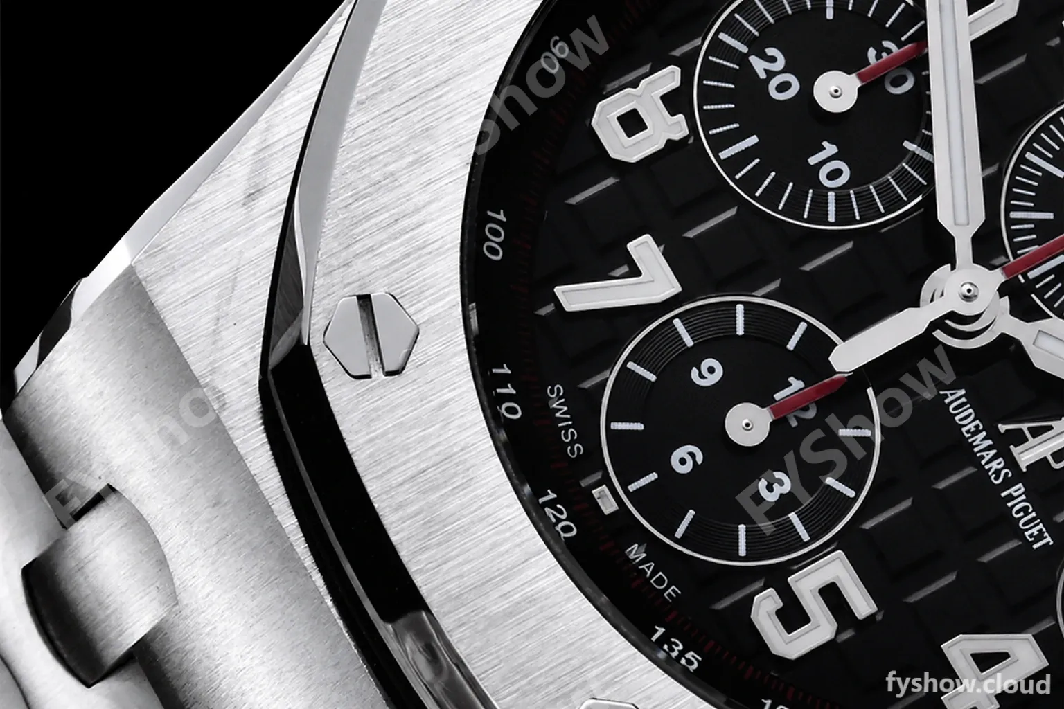 Audemars Piguet - AP ROO Chronograph SS/SS Black/Num APF A3126 Mod - Image 7