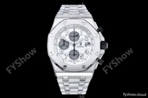 Audemars Piguet - AP ROO Chronograph SS/SS Wht/Silv/Num APF 7750 Mod