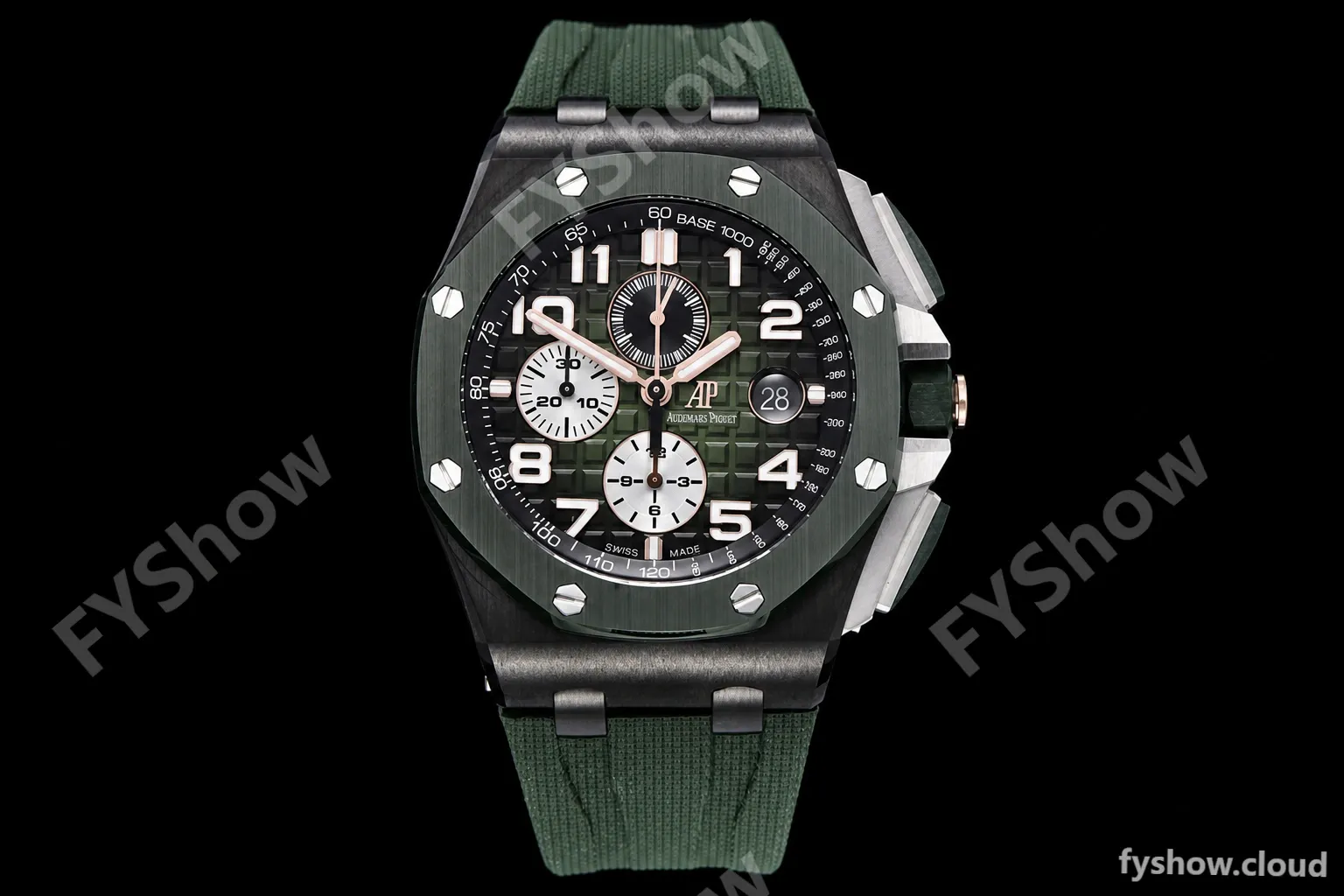 Audemars Piguet - AP ROO Chronograph Grn CER/RU G-Grn/Num APF A3126 Mod