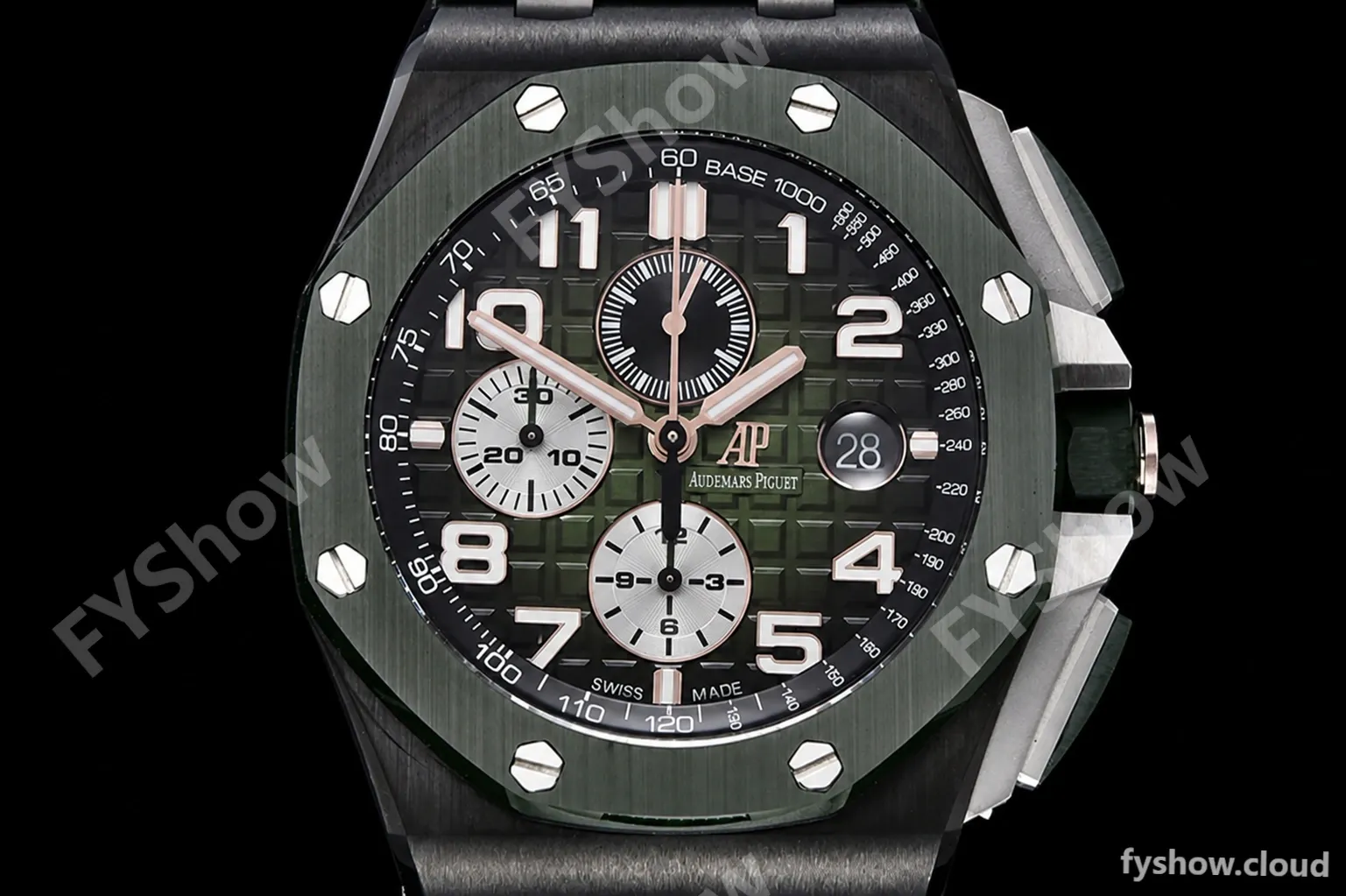 Audemars Piguet - AP ROO Chronograph Grn CER/RU G-Grn/Num APF A3126 Mod - Image 2