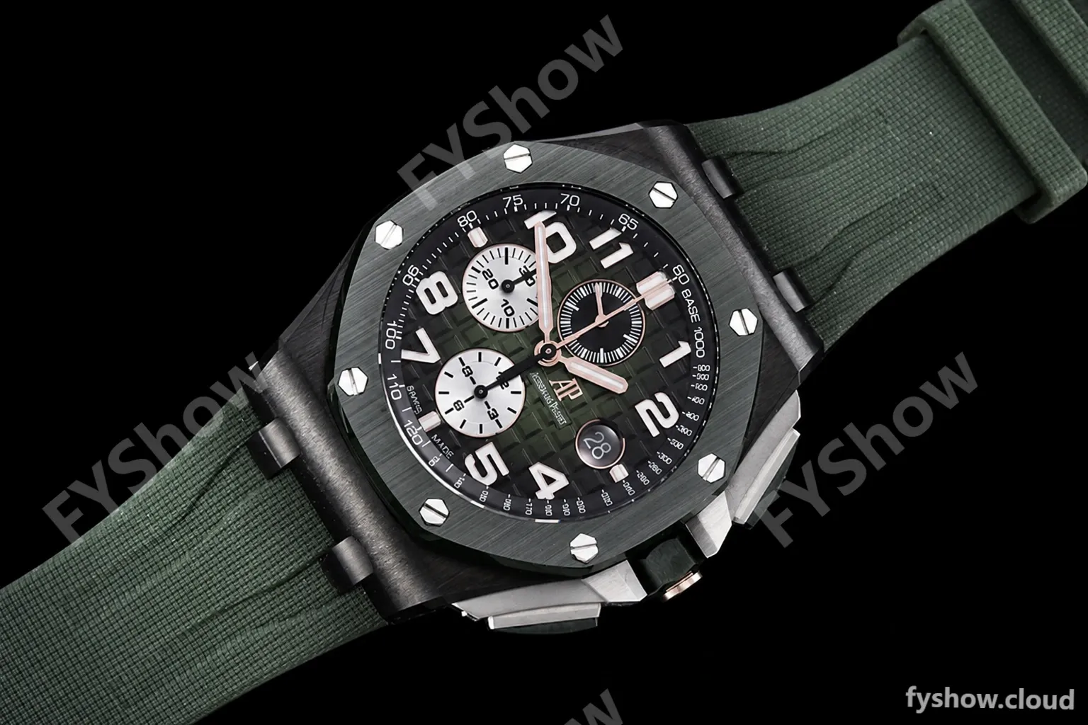 Audemars Piguet - AP ROO Chronograph Grn CER/RU G-Grn/Num APF A3126 Mod - Image 3