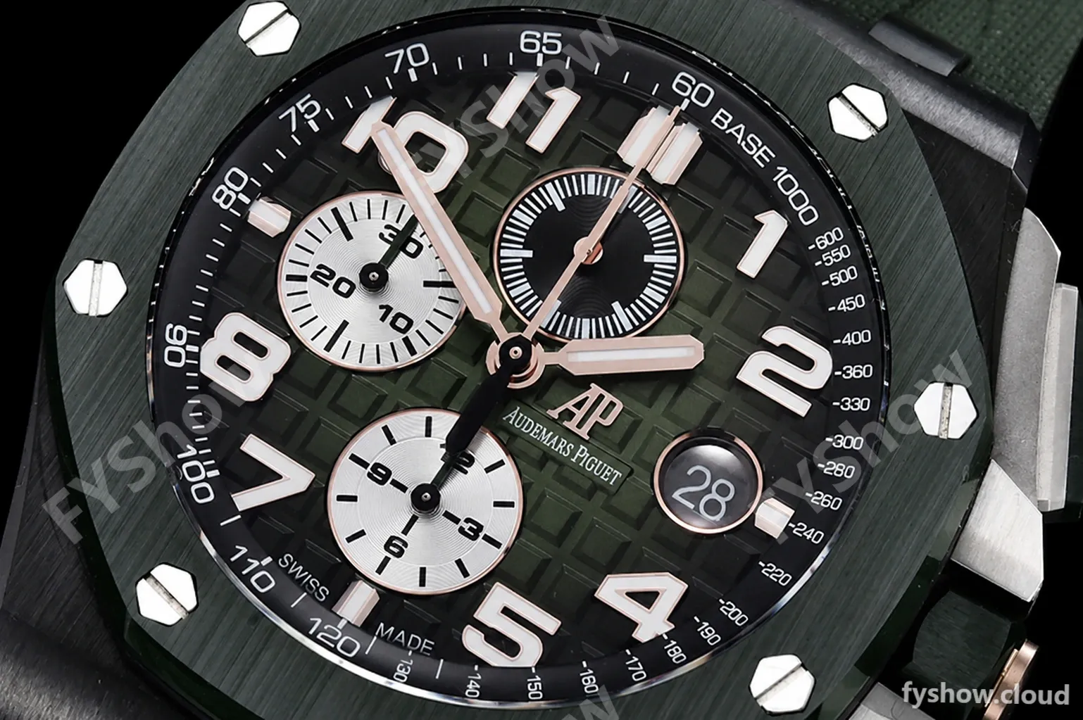 Audemars Piguet - AP ROO Chronograph Grn CER/RU G-Grn/Num APF A3126 Mod - Image 5