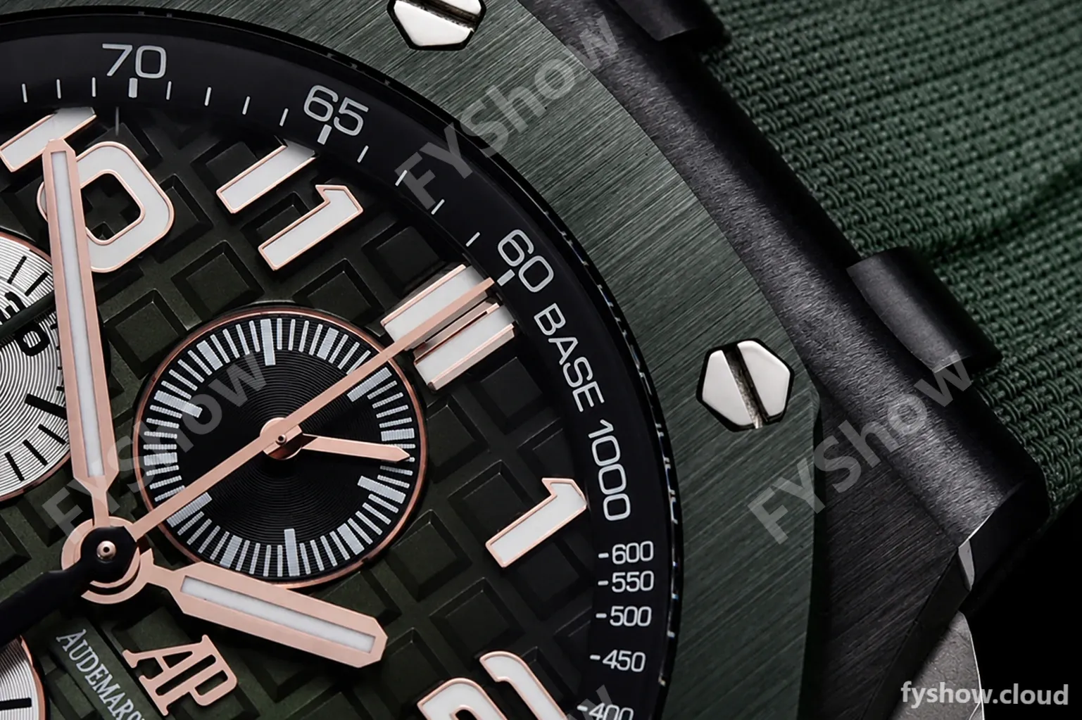 Audemars Piguet - AP ROO Chronograph Grn CER/RU G-Grn/Num APF A3126 Mod - Image 6