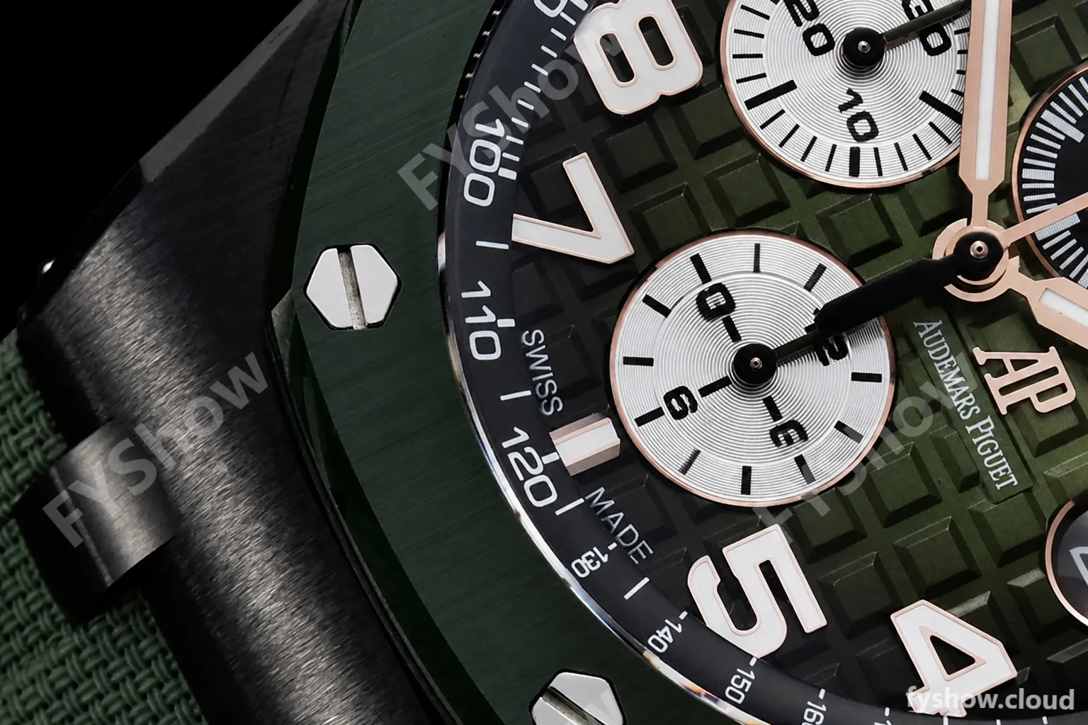 Audemars Piguet - AP ROO Chronograph Grn CER/RU G-Grn/Num APF A3126 Mod - Image 7