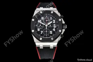Audemars Piguet - AP ROO Chronograph SS/RU Black/Num APF A3126 Mod