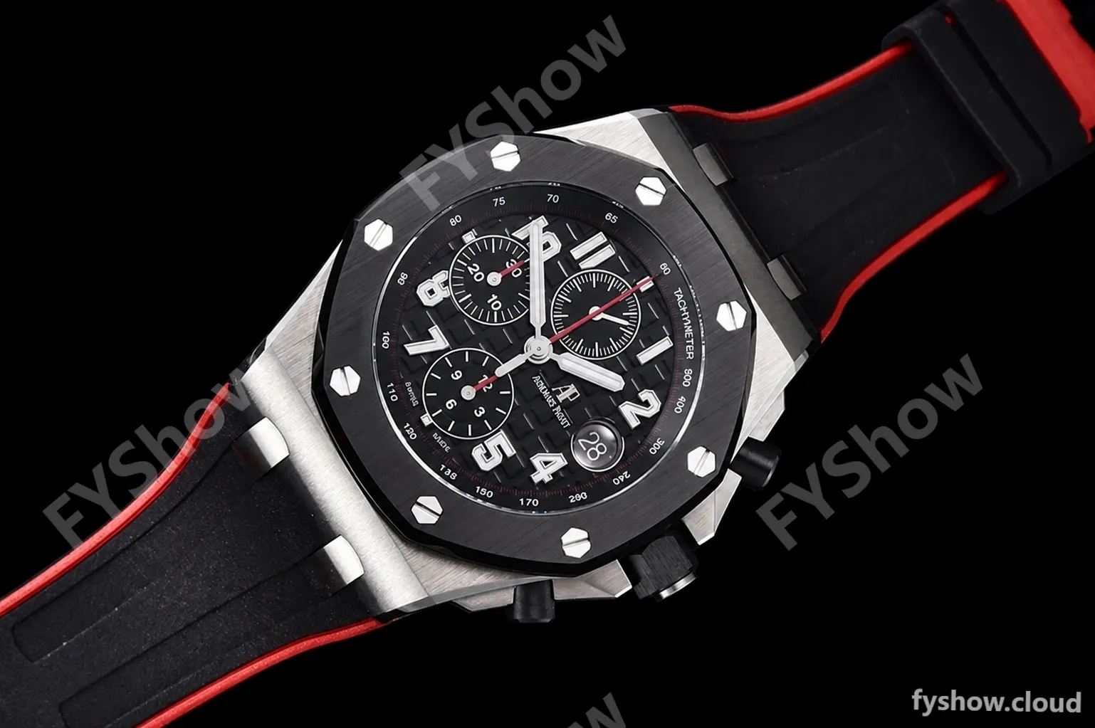 Audemars Piguet - AP ROO Chronograph SS/RU Black/Num APF A3126 Mod - Image 3
