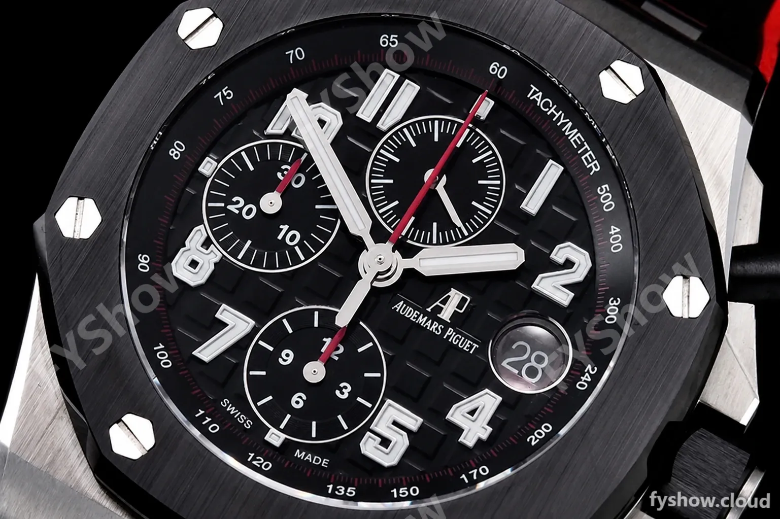 Audemars Piguet - AP ROO Chronograph SS/RU Black/Num APF A3126 Mod - Image 5