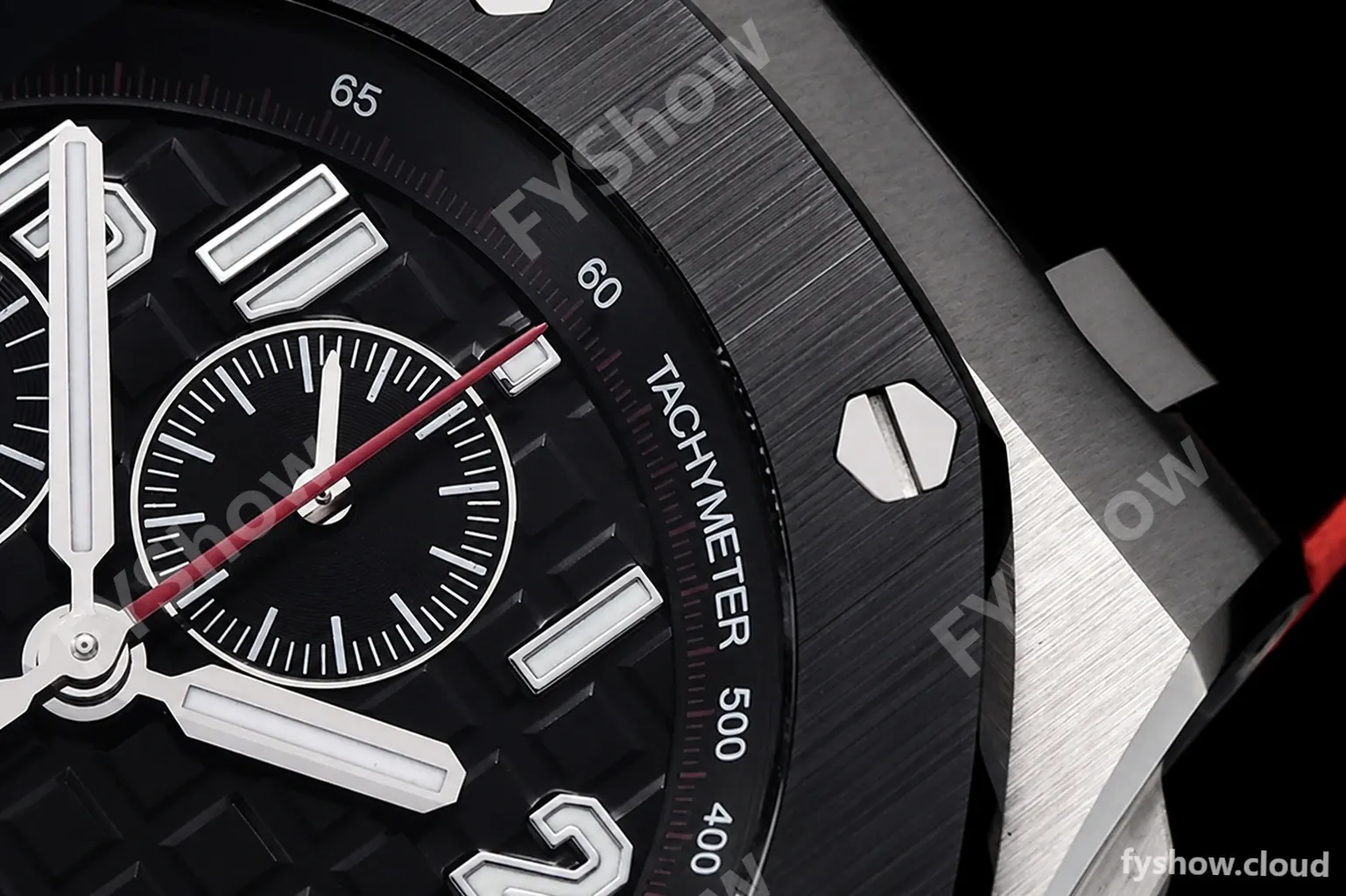 Audemars Piguet - AP ROO Chronograph SS/RU Black/Num APF A3126 Mod - Image 6