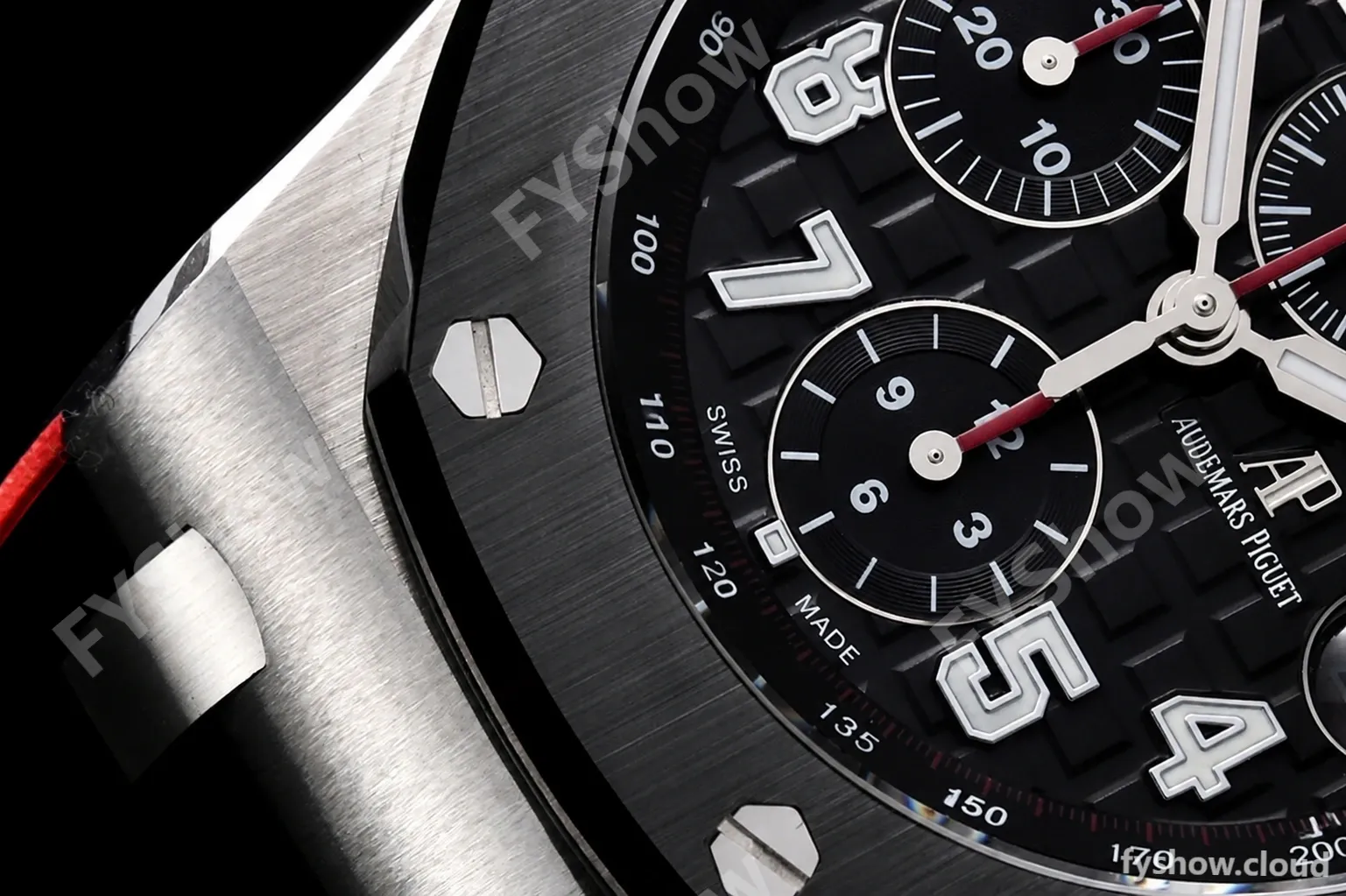 Audemars Piguet - AP ROO Chronograph SS/RU Black/Num APF A3126 Mod - Image 7