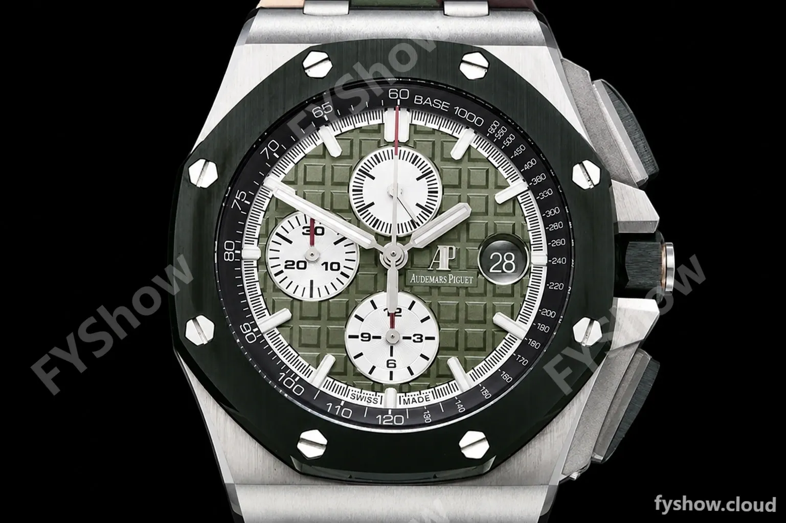 Audemars Piguet - AP ROO Chronograph SS/RU Green APF A3126 Mod - Image 2