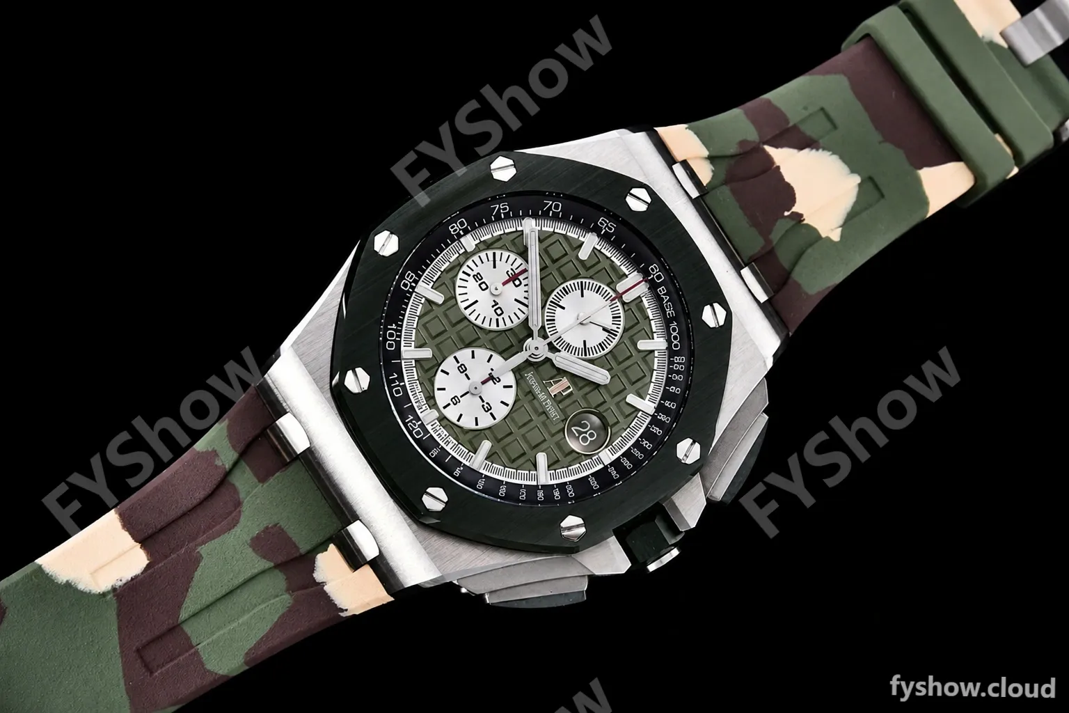 Audemars Piguet - AP ROO Chronograph SS/RU Green APF A3126 Mod - Image 3