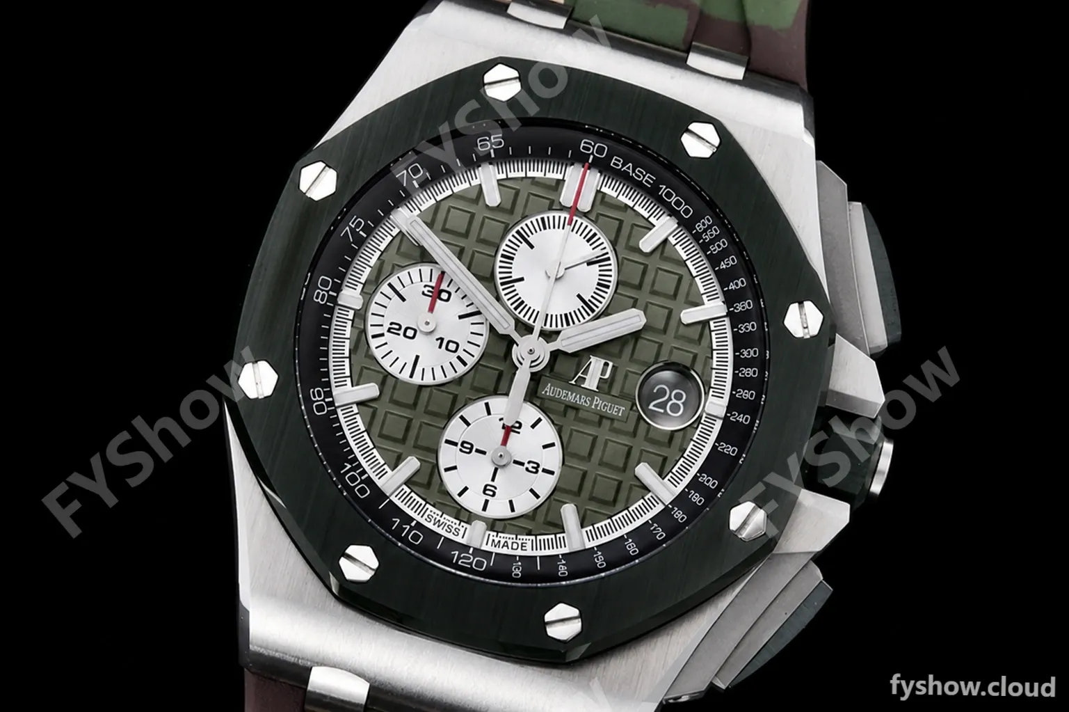 Audemars Piguet - AP ROO Chronograph SS/RU Green APF A3126 Mod - Image 4