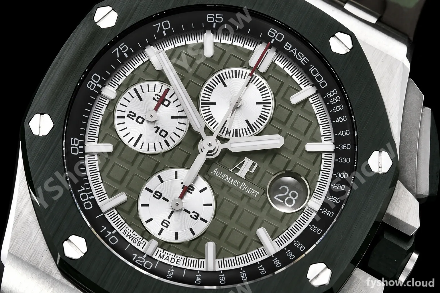 Audemars Piguet - AP ROO Chronograph SS/RU Green APF A3126 Mod - Image 5