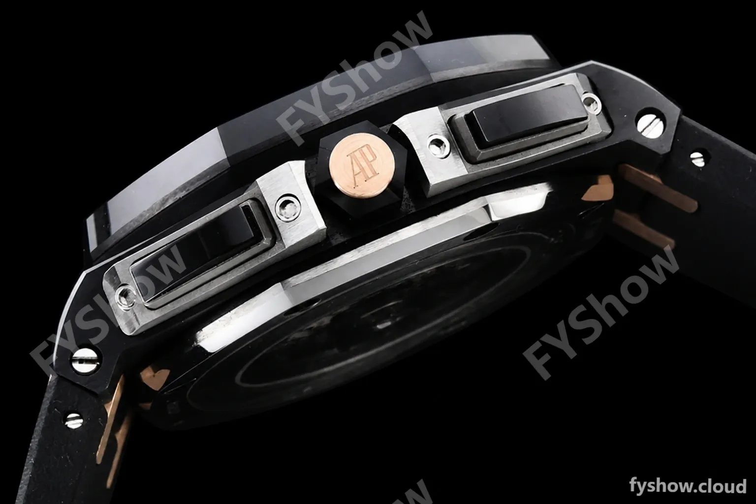 Audemars Piguet - AP ROO Chronograph CER/RU Black/Stk/RG APF A3126 Mod - Image 10