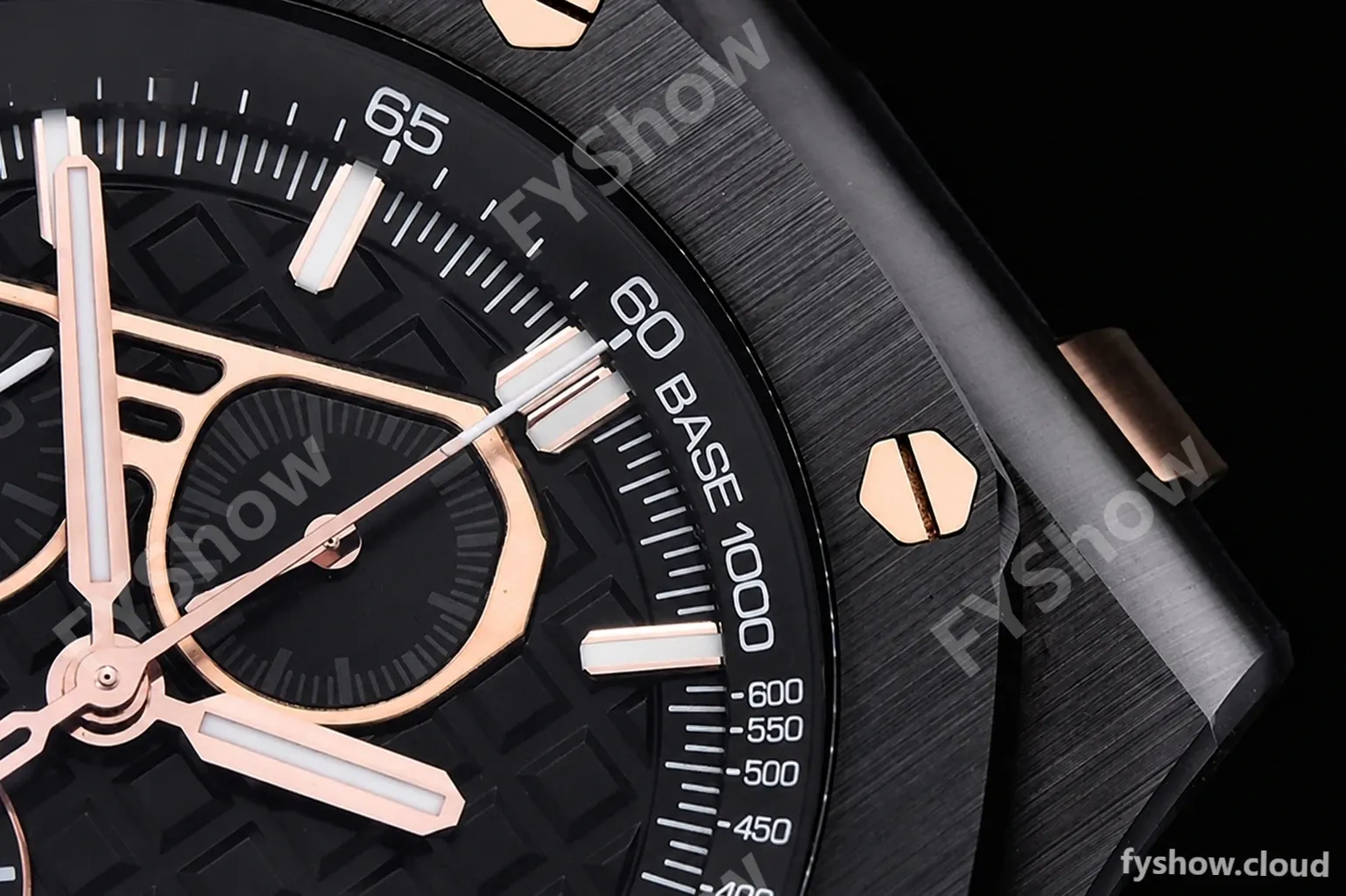 Audemars Piguet - AP ROO Chronograph CER/RU Black/Stk/RG APF A3126 Mod - Image 6