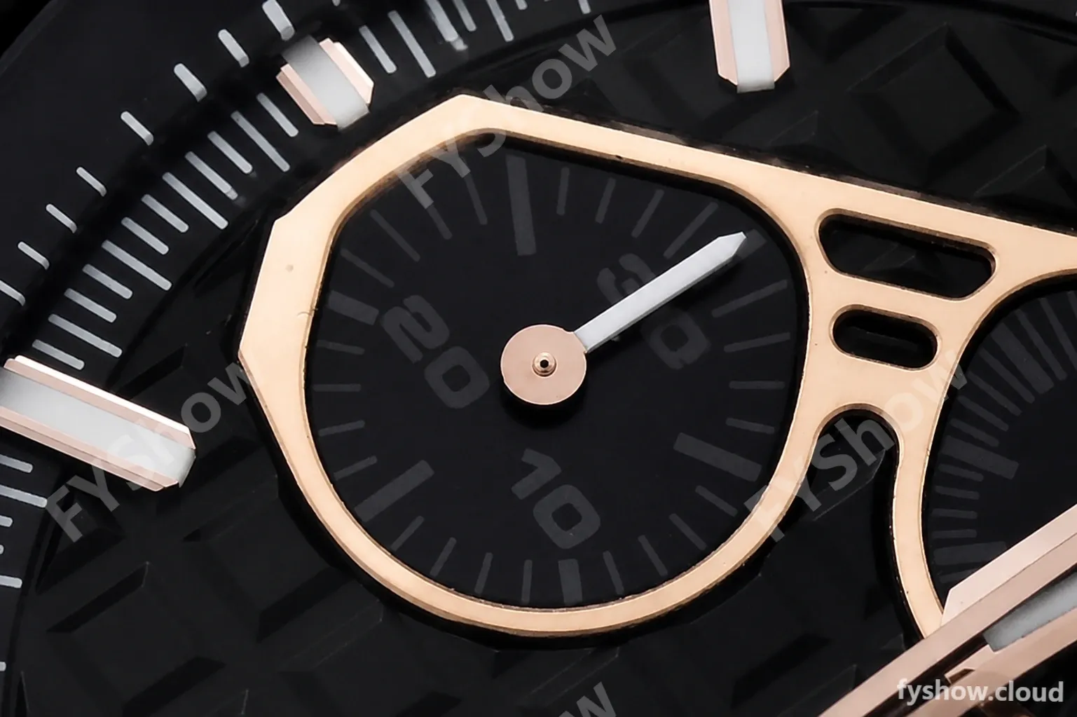 Audemars Piguet - AP ROO Chronograph CER/RU Black/Stk/RG APF A3126 Mod - Image 9