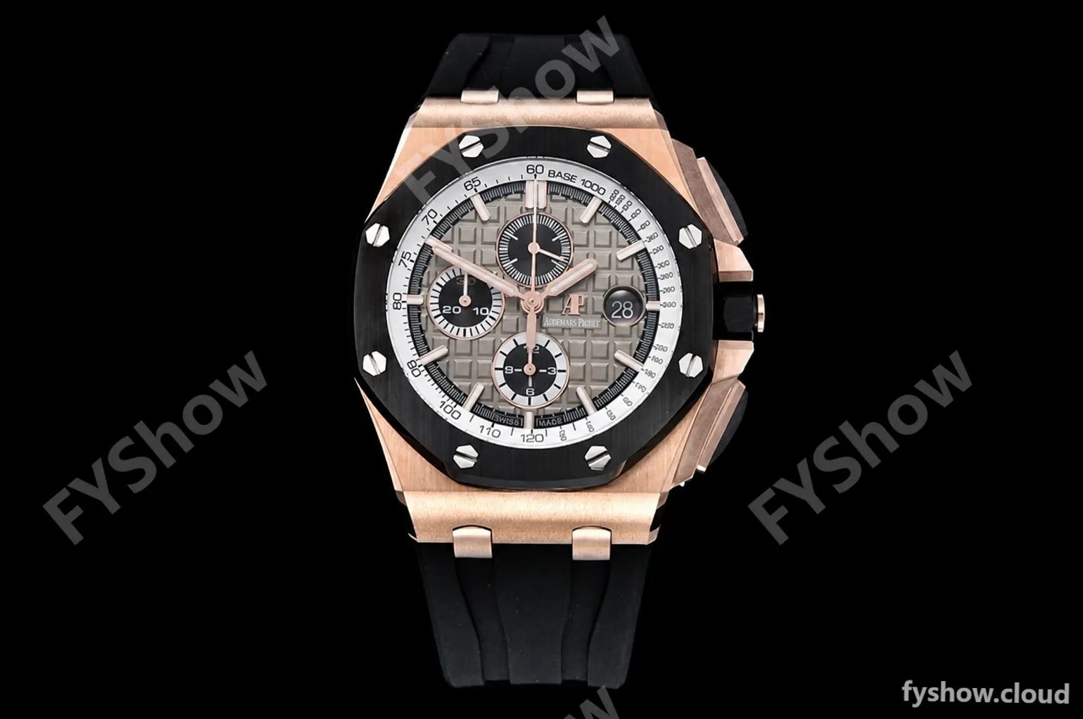 Audemars Piguet - AP ROO Chronograph CER RG/RU Grey/Stk APF A3126 Mod