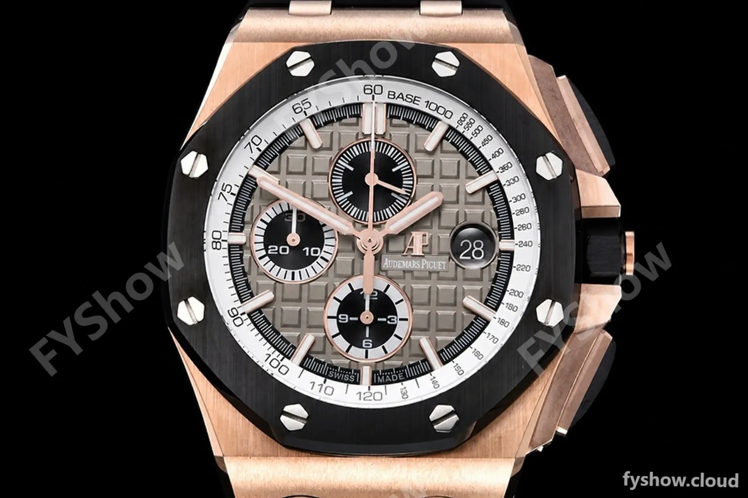 Audemars Piguet - AP ROO Chronograph CER RG/RU Grey/Stk APF A3126 Mod - Image 2