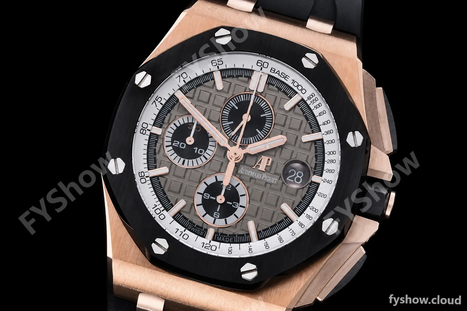 Audemars Piguet - AP ROO Chronograph CER RG/RU Grey/Stk APF A3126 Mod - Image 4