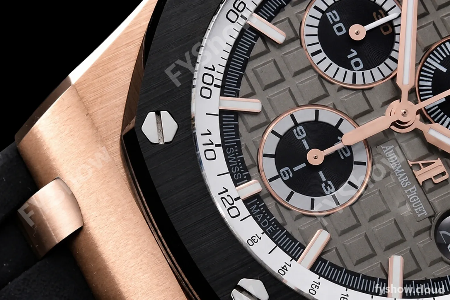 Audemars Piguet - AP ROO Chronograph CER RG/RU Grey/Stk APF A3126 Mod - Image 7